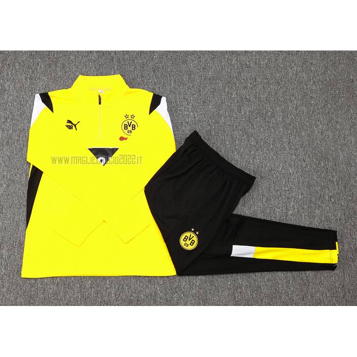 Tuta da Track de Felpa del Borussia Dortmund 2023-2024 Giallo